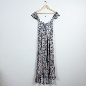 Tiare Hawaii Floral Maxi Dress - Blue and Pink